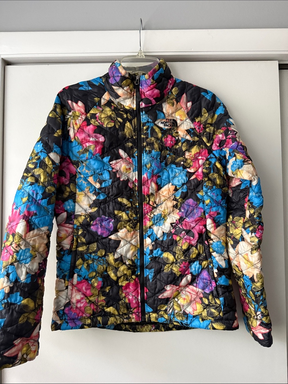 The North Face Women's Thermoball Floral Print Quilted Full Zip Jacket Medium